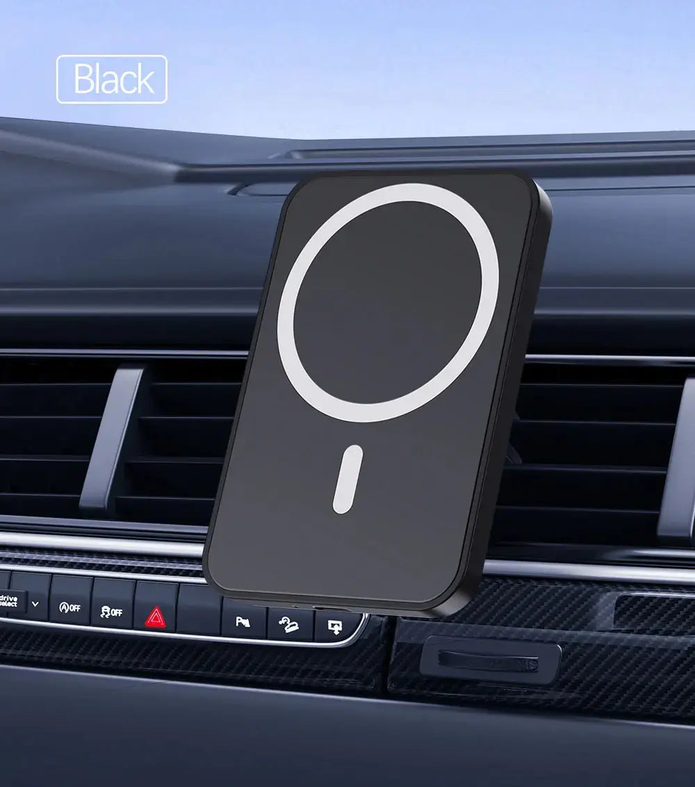 Caricabatterie wireless magnetico per auto da 15 W per iPhone 12, 13, 14, 15, 16 Pro Max, supporto per telefono da auto con bocchetta di aerazione, ricarica rapida.