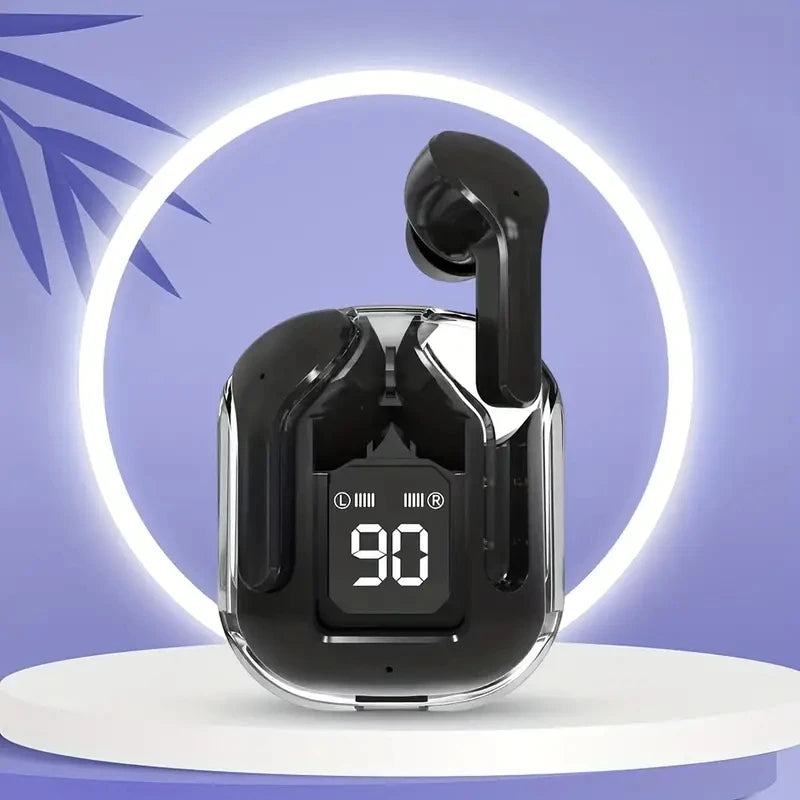 Auricolari Bluetooth wireless originali T2, cuffie HIFI trasparenti con display digitale a LED e suono stereo per Xiaomi