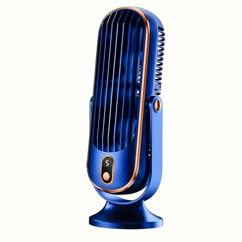 Ventilatore a Torre Oscillante, Ventilatore da Scrivania con 3 Velocità, Raffreddamento Silenzioso, Piccolo Ventilatore Senza Pale per Camera da Letto Ufficio Casa Scrivania