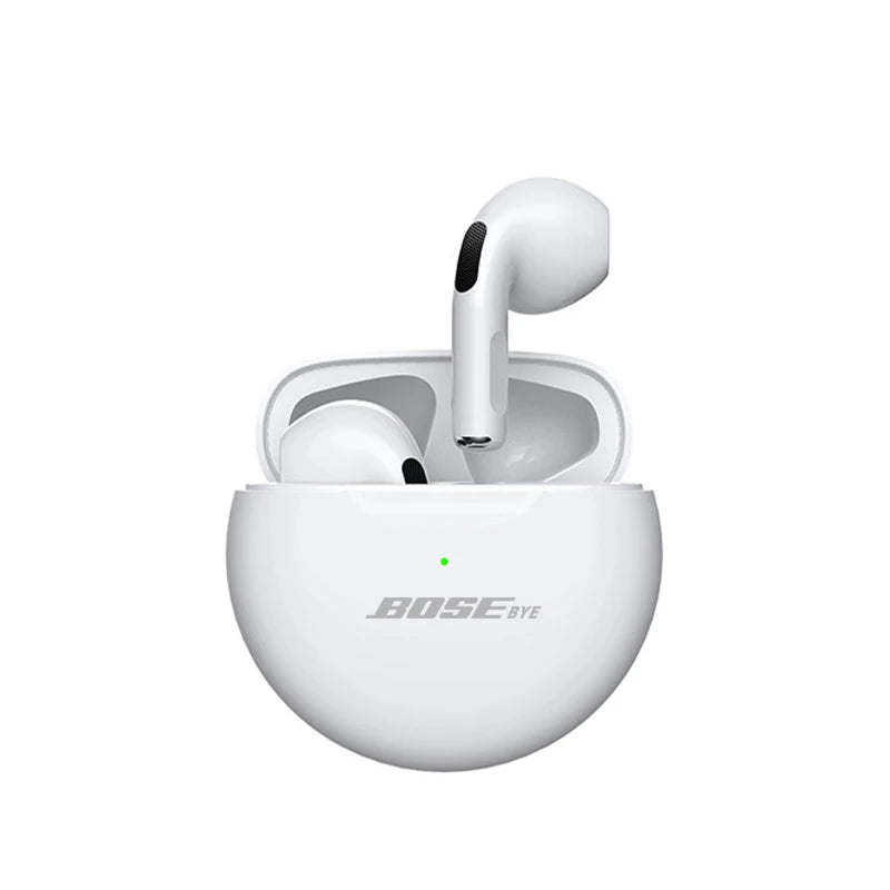 Auricolari originali Bosebye Air Pro 6 TWS 9D HIFI, auricolari Bluetooth musicali per iPhone e Android, cuffie wireless.