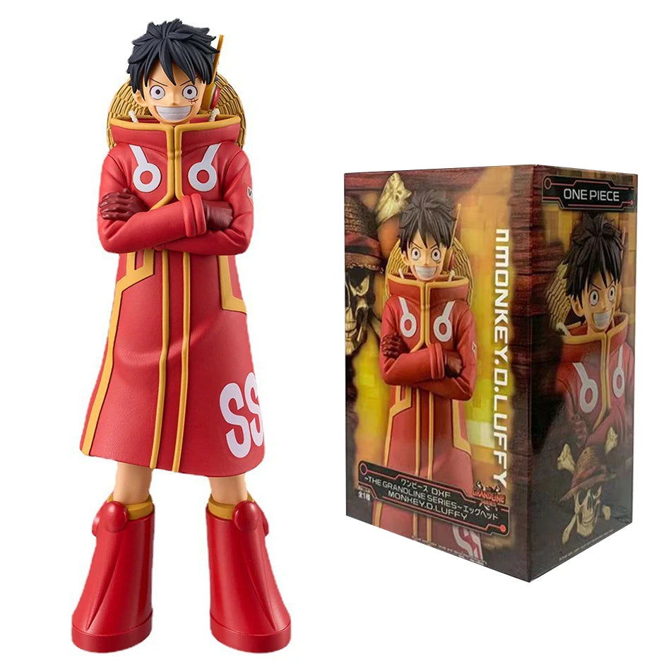 Figura Anime di Luffy da 17 cm della collezione One Piece, Monkey D. Luffy dell'Isola Egg Head, modellino d'azione in PVC