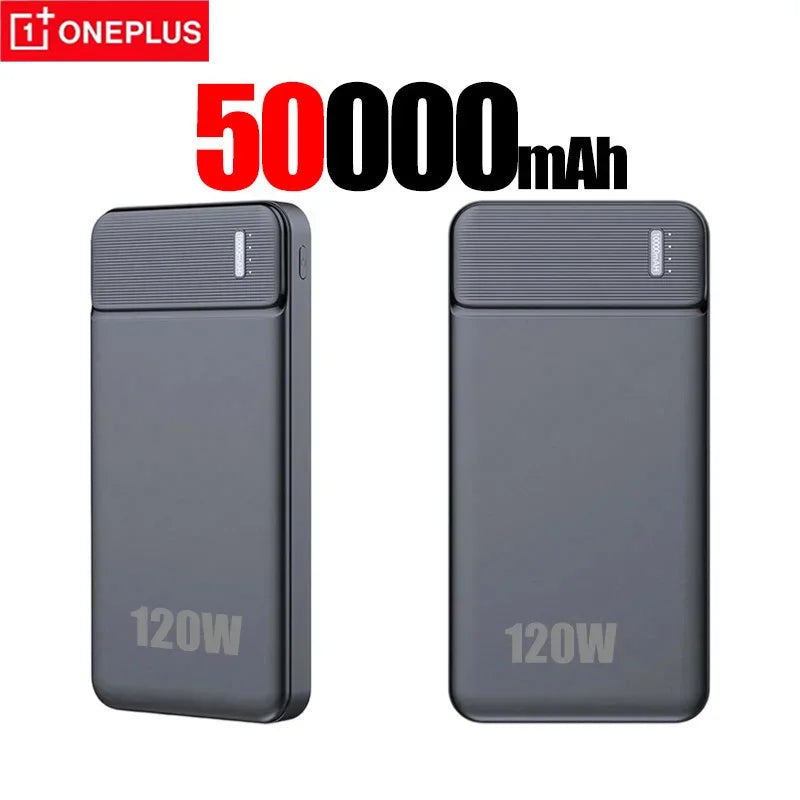 PowerBank OnePlus da 50000mAh, caricabatterie veloce da 120W, batteria esterna portatile, fornitura di alta capacità per tutti i cellulari