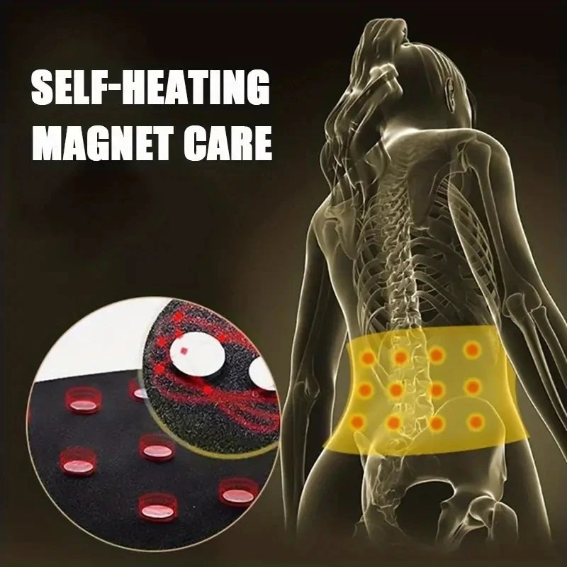 Cintura di supporto per schiena e vita con terapia magnetica autoriscaldante regolabile 1pc, cintura per massaggio in vita cintura di supporto sportivo, cintura per la cura del corpo