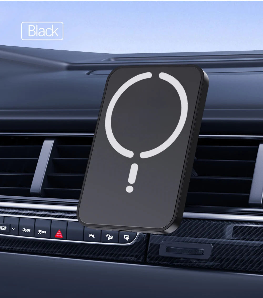 Caricabatterie wireless magnetico per auto da 15 W per iPhone 12, 13, 14, 15, 16 Pro Max, supporto per telefono da auto con bocchetta di aerazione, ricarica rapida.