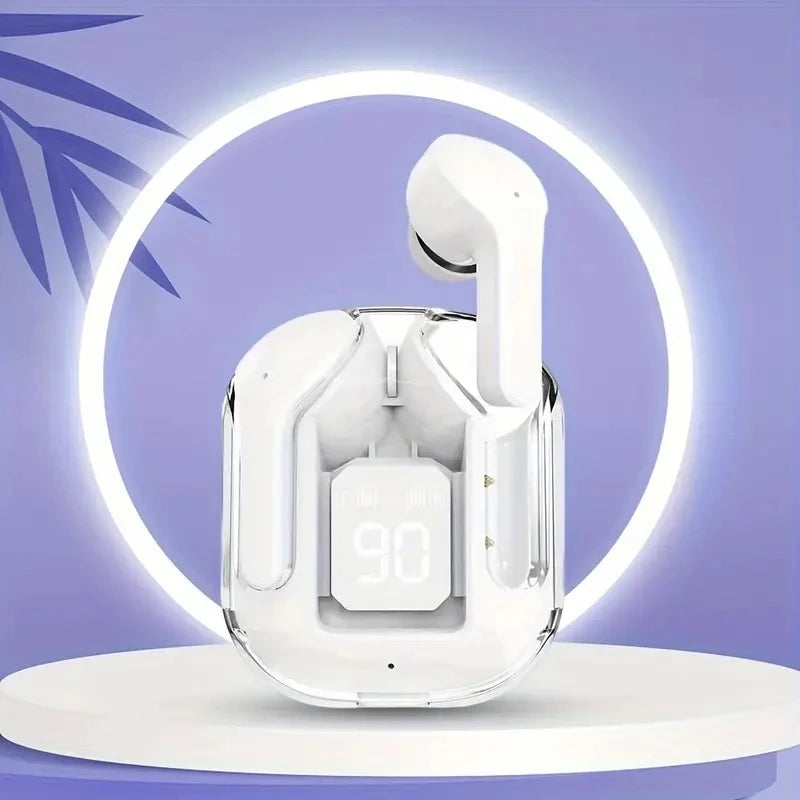 Auricolari Bluetooth wireless originali T2, cuffie HIFI trasparenti con display digitale a LED e suono stereo per Xiaomi