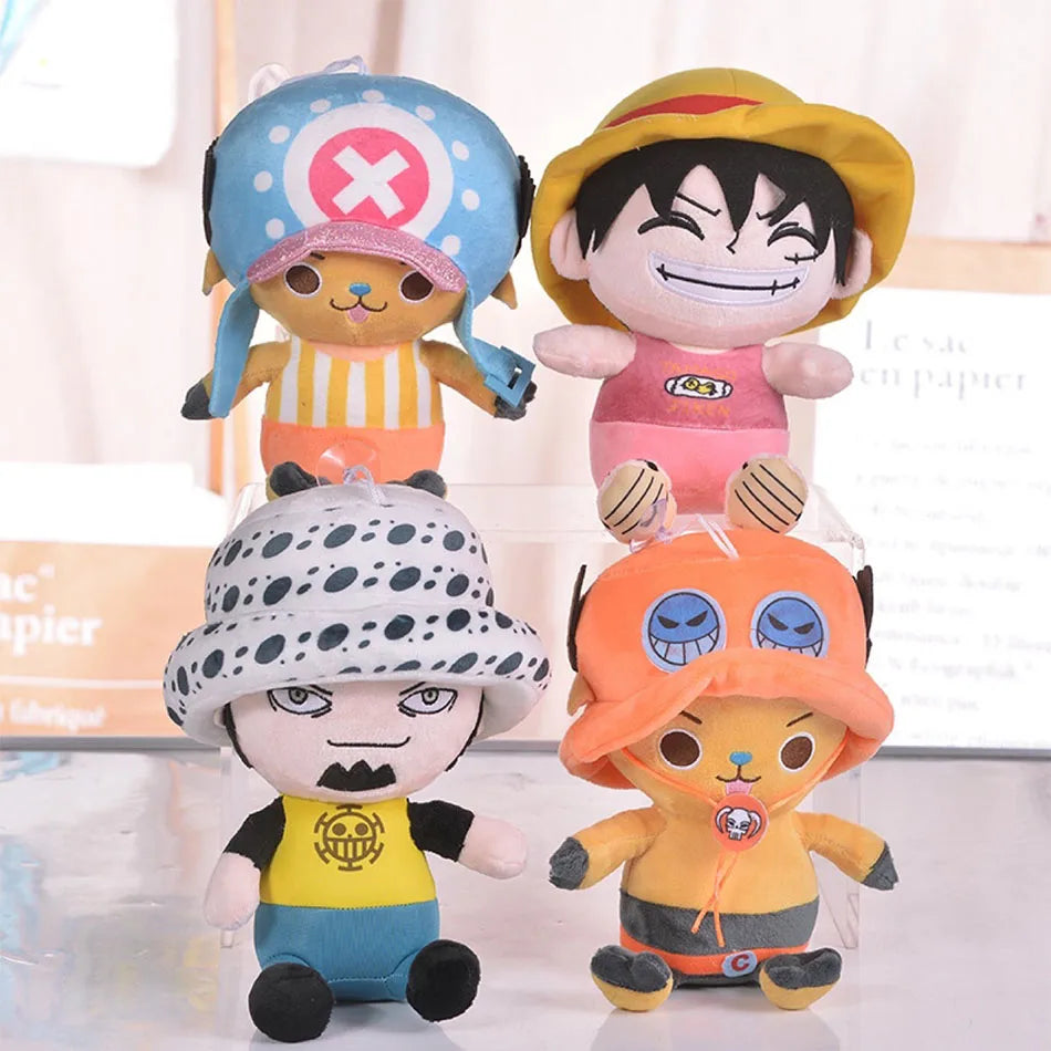 Peluche Pirati di One Piece – Luffy, Zoro, Chopper e Ace (25 cm)