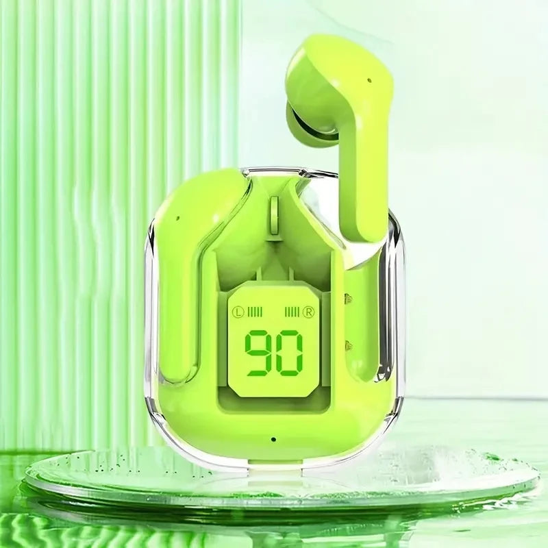 Auricolari Bluetooth wireless originali T2, cuffie HIFI trasparenti con display digitale a LED e suono stereo per Xiaomi