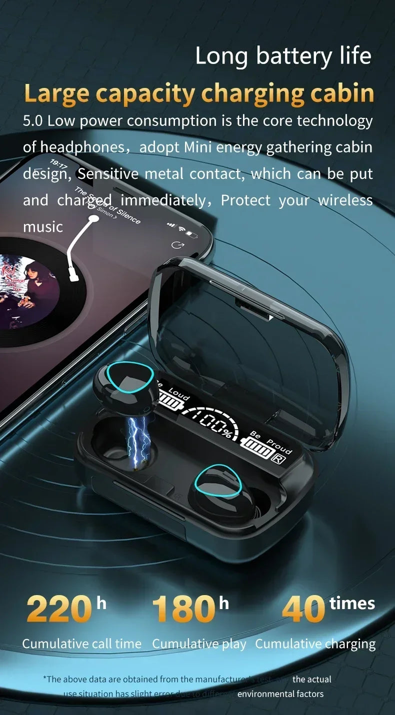 Cuffie M10 originali Bluetooth Wireless con cancellazione del rumore