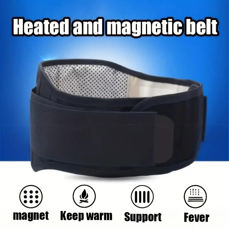 Cintura di supporto per schiena e vita con terapia magnetica autoriscaldante regolabile 1pc, cintura per massaggio in vita cintura di supporto sportivo, cintura per la cura del corpo