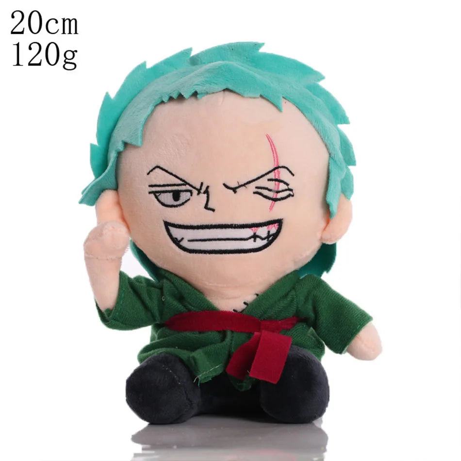 Peluche Pirati di One Piece – Luffy, Zoro, Chopper e Ace (25 cm)