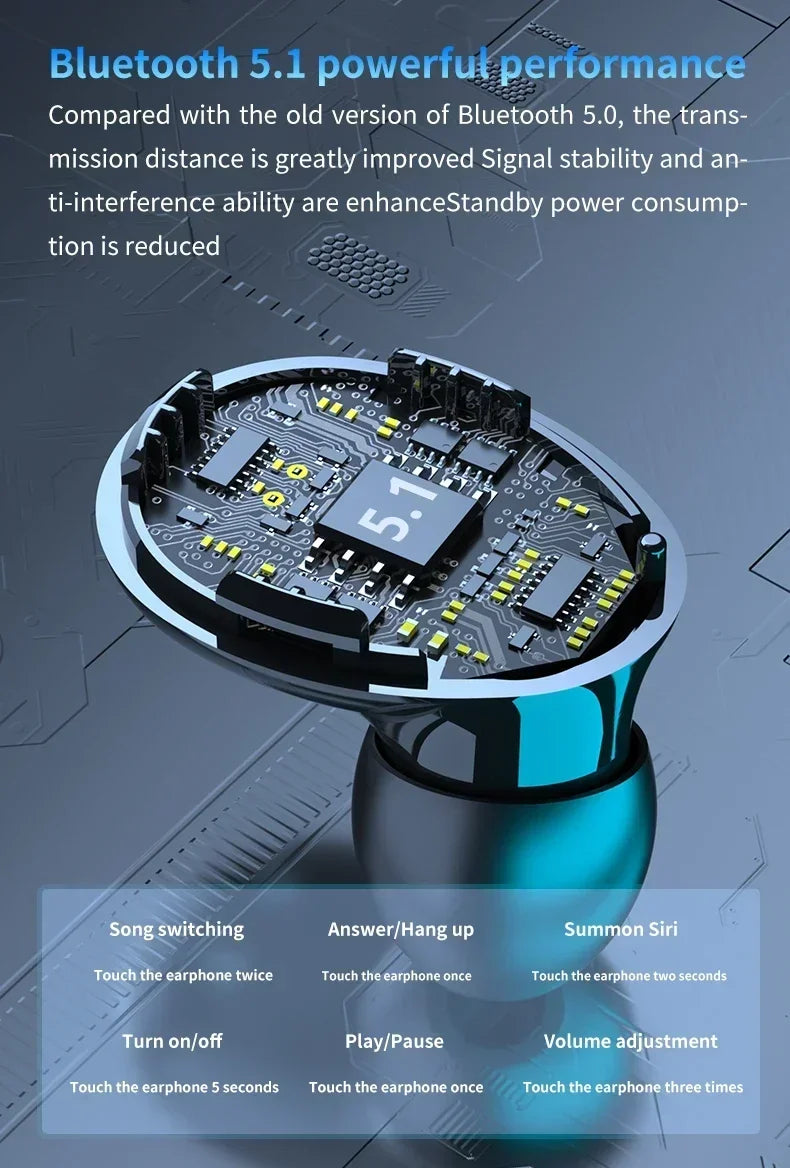 Cuffie M10 originali Bluetooth Wireless con cancellazione del rumore