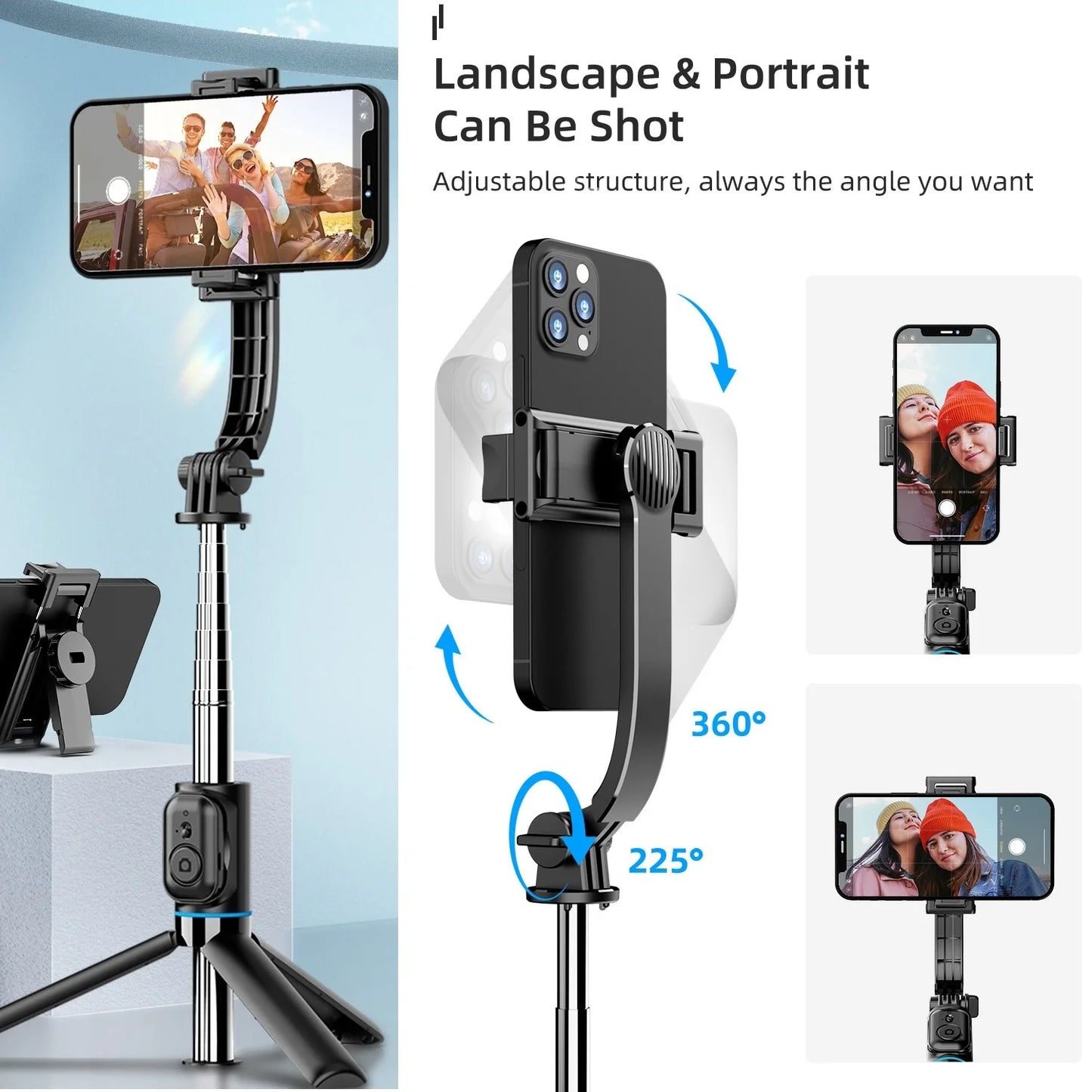 Asta da Selfie con treppiede e telecomando, per iPhone 15 14 13 12 Pro Max Android Galaxy S23 S22
