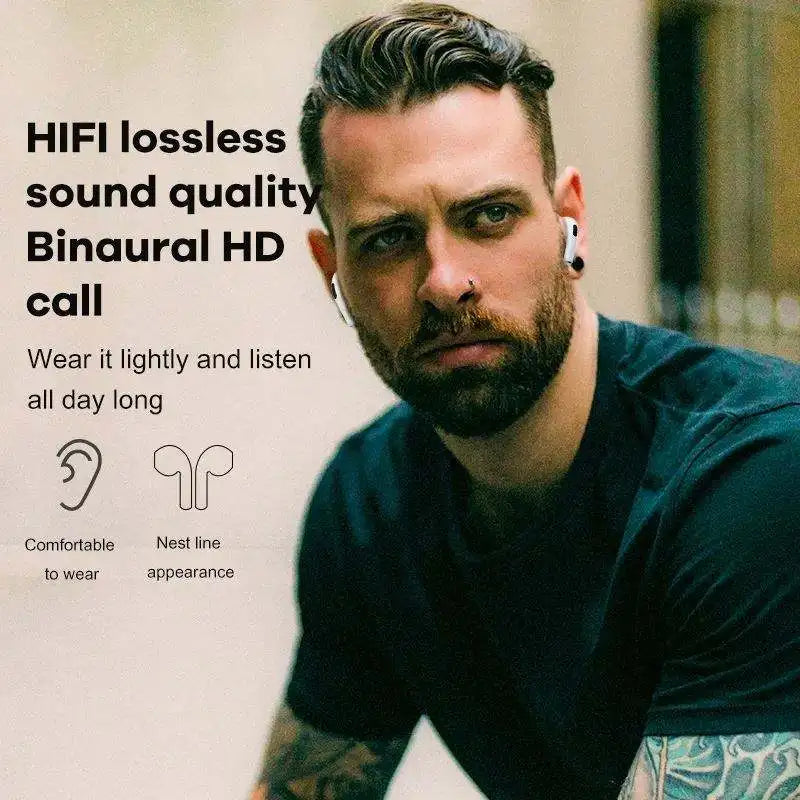 Auricolari originali Bosebye Air Pro 6 TWS 9D HIFI, auricolari Bluetooth musicali per iPhone e Android, cuffie wireless.