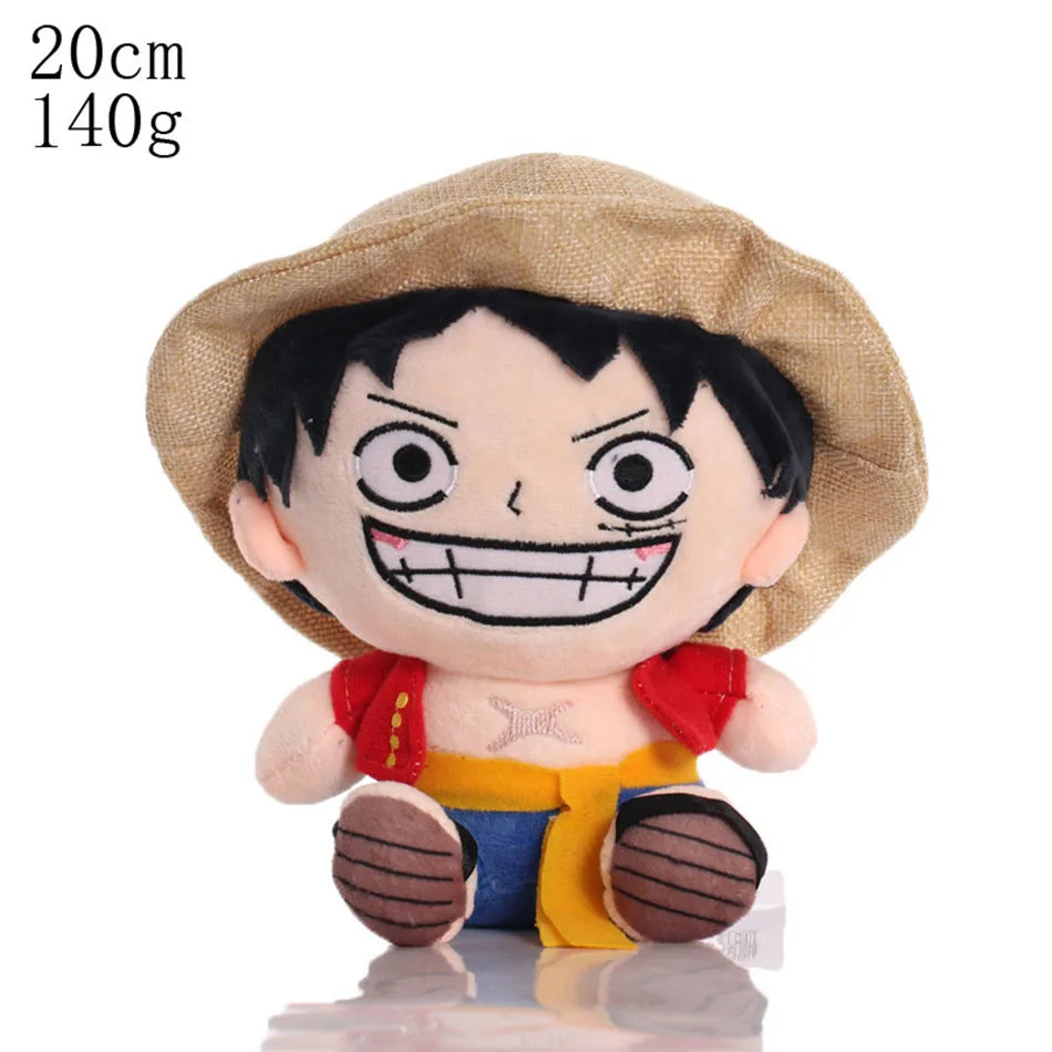 Peluche Pirati di One Piece – Luffy, Zoro, Chopper e Ace (25 cm)