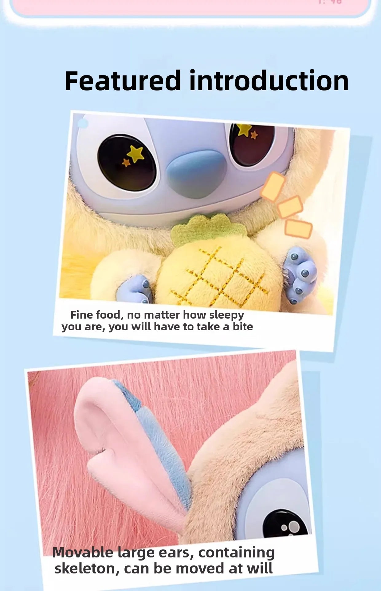 Disney Stitch – Mangia Qualcosa Prima di Dormire ✨
Un piccolo Stitch pronto per la sua dolce routine serale!
🟦 Colleziona la tua sorpresa! Questa blind box in vinile contiene una figura misteriosa di Stitch in pose ado