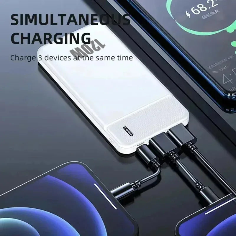 PowerBank OnePlus da 50000mAh, caricabatterie veloce da 120W, batteria esterna portatile, fornitura di alta capacità per tutti i cellulari