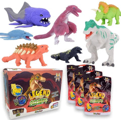 Legend of Animals: Jurassic Dynasty – Set di Dinosauri Interattivi | Glow &amp; Color Change