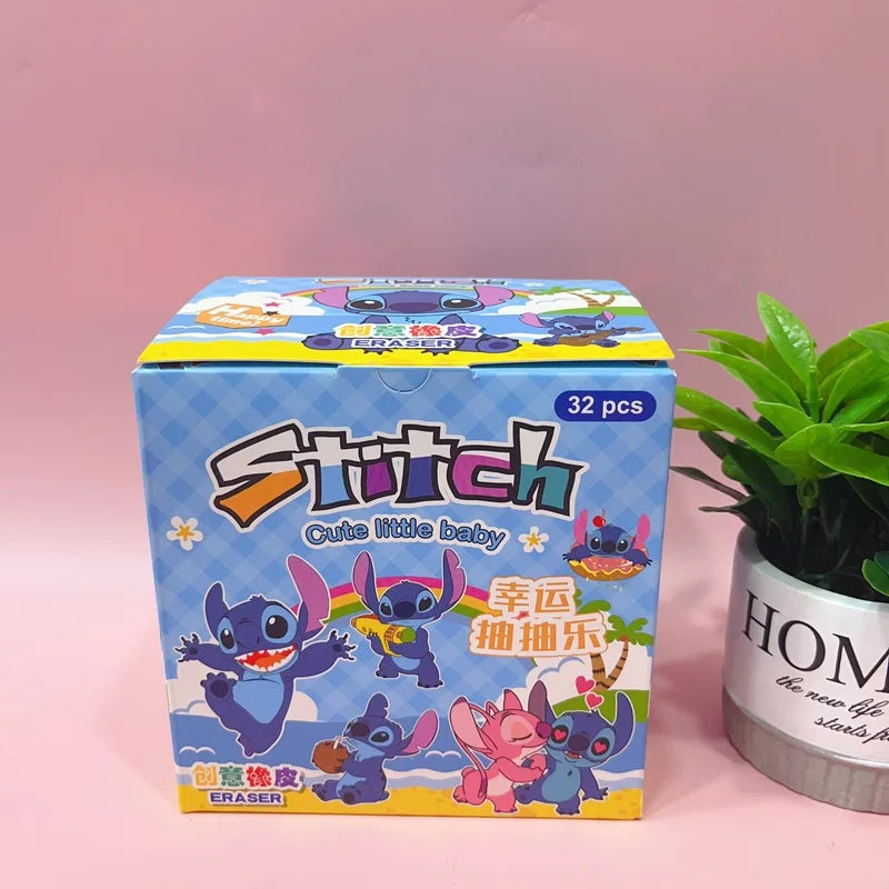 Gomma da cancellare Stitch 32pz Disney - Cancelleria per studenti Cartone animato 3d Sacchetto cieco