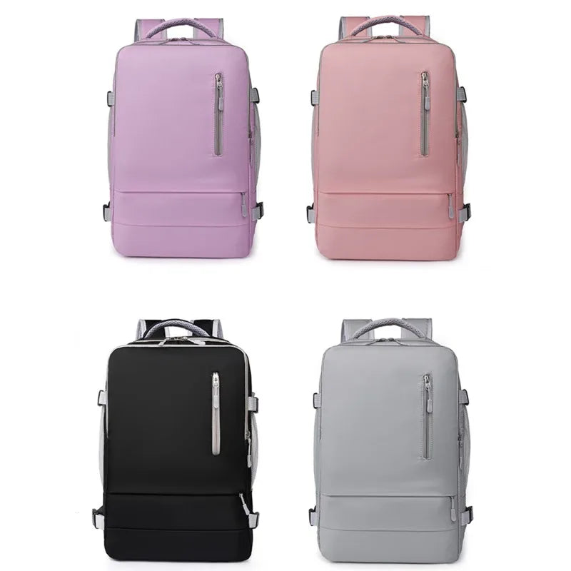 Zaino da viaggio, grande capacità e impermeabile con cintura per bagagli e porta di ricarica USB