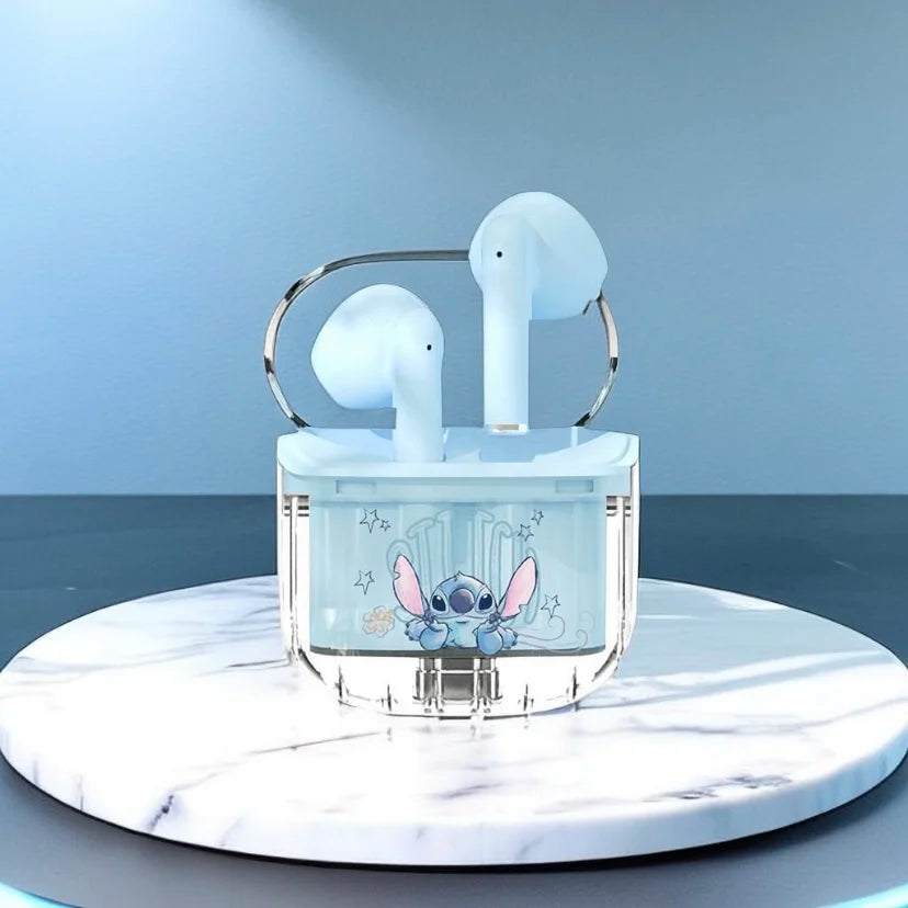 Nuovi auricolari wireless Bluetooth Lilo & Stitch HD chiamate cuffie lunga durata