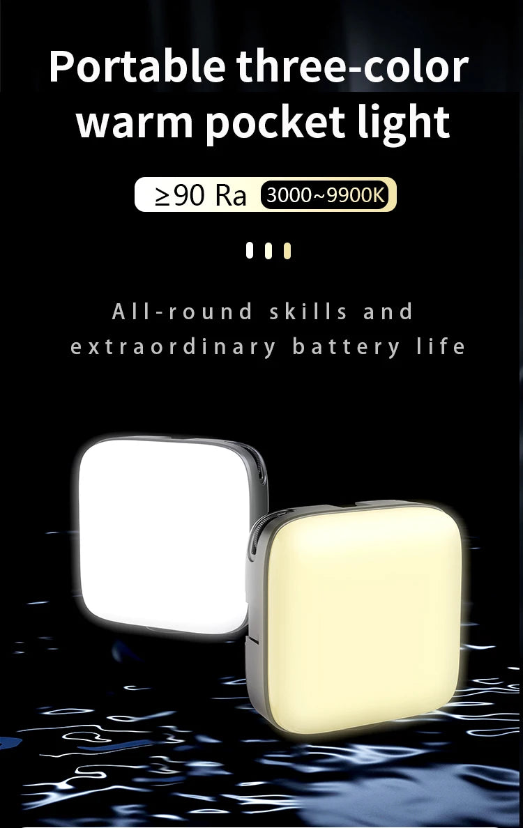Luce portatile a LED per selfie, per videocamera per telefono o macchina fotografica da usare per videoregistrazioni su TikTok o altri canali, video per trucco e tanto altro.