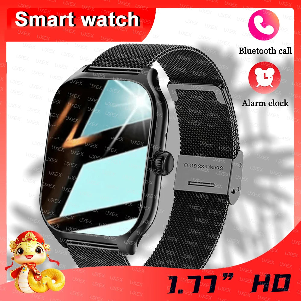 Smartwatch Business Pro Uomo 1.77 Pollici - Touch Screen (Chiamate, Bluetooth, Monitoraggio Salute, Foto Personalizzata) - 2025 Nuovo
