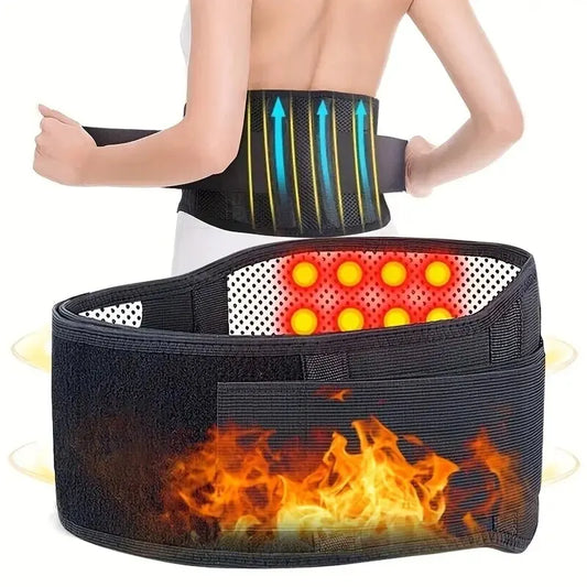 Cintura di supporto per schiena e vita con terapia magnetica autoriscaldante regolabile 1pc, cintura per massaggio in vita cintura di supporto sportivo, cintura per la cura del corpo