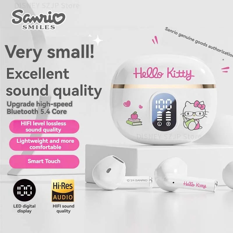Auricolari Sanrio TWS BL48 Kuromi Bluetooth Cuffie Cinnamoroll Auricolari wireless Hello Kitty Sport Riduzione del rumore Cuffie da gioco