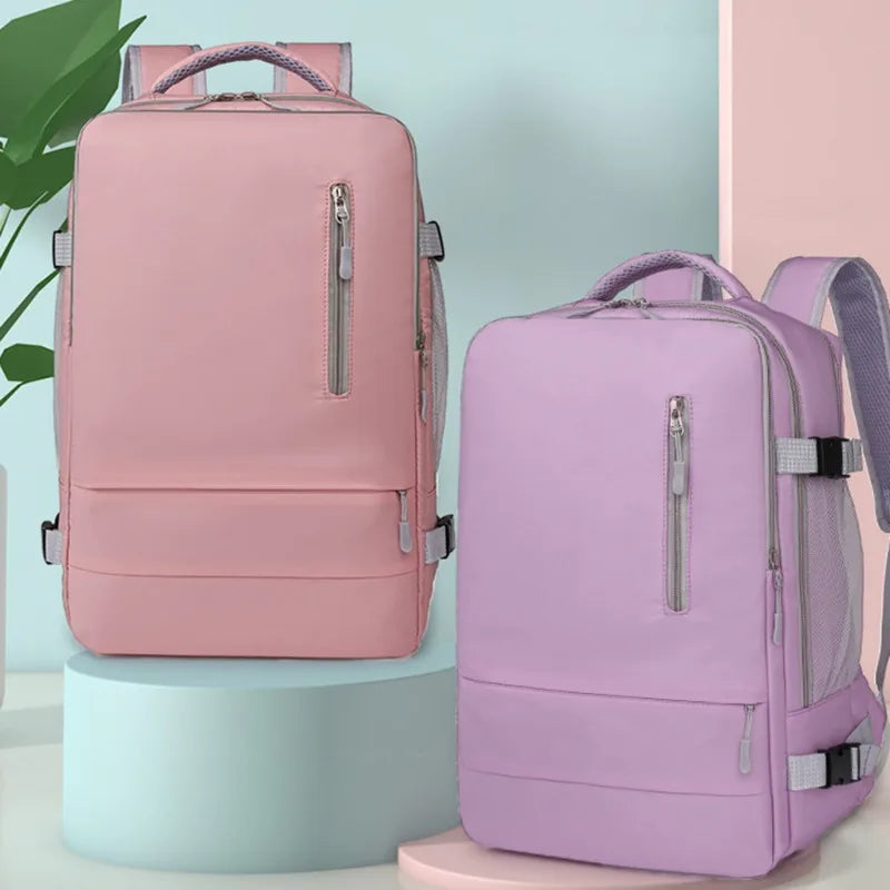 Zaino da viaggio, grande capacità e impermeabile con cintura per bagagli e porta di ricarica USB