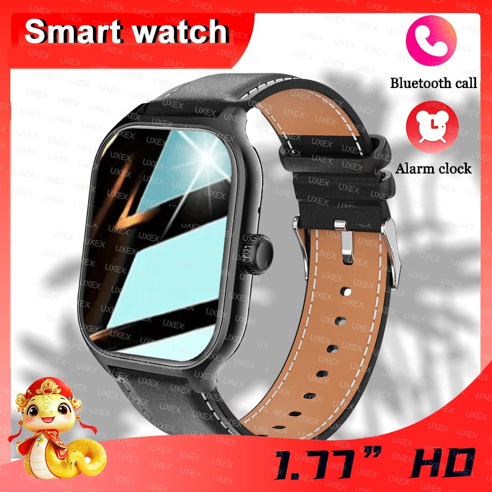 Smartwatch Business Pro Uomo 1.77 Pollici - Touch Screen (Chiamate, Bluetooth, Monitoraggio Salute, Foto Personalizzata) - 2025 Nuovo