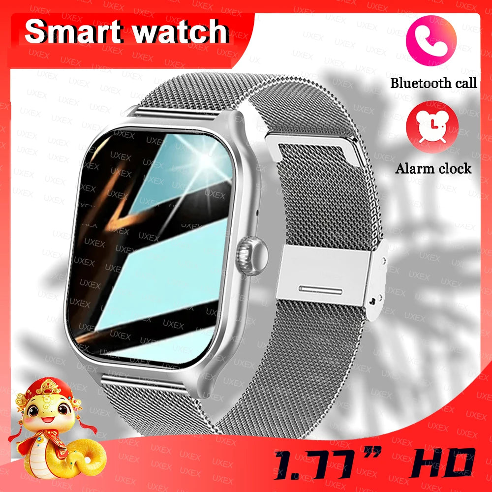 Smartwatch Business Pro Uomo 1.77 Pollici - Touch Screen (Chiamate, Bluetooth, Monitoraggio Salute, Foto Personalizzata) - 2025 Nuovo