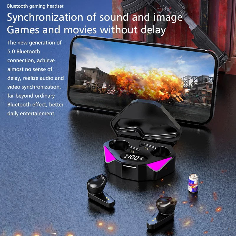 Auricolare Bluetooth Senza Fili Display A LED Auricolari Da Gioco Con Microfono Cuffie Senza Fili Auricolari Bluetooth Con Cancellazione Del Rumore
