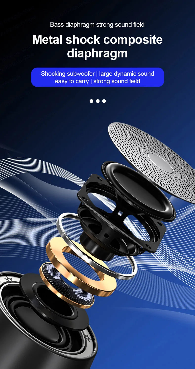 Altoparlante Bluetooth portatile, Stereo Surround wireless, Lettore audio musicale