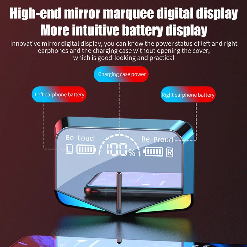 Nuovo Auricolare Bluetooth Wireless Gamer LED Digitale DIsplay Auricolari Con Microfono Cuffie Wireless Stereo HIFI Auricolare Bluetooth