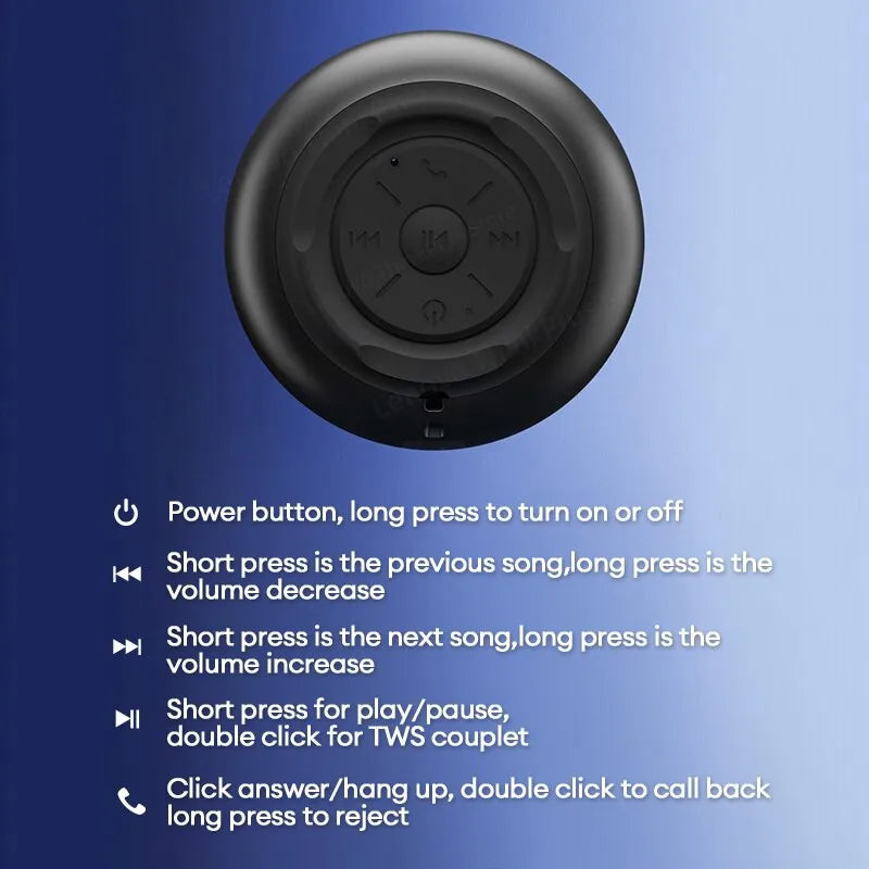 Altoparlante Bluetooth portatile, Stereo Surround wireless, Lettore audio musicale