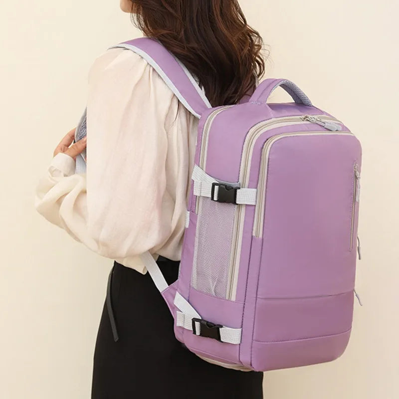 Zaino da viaggio, grande capacità e impermeabile con cintura per bagagli e porta di ricarica USB