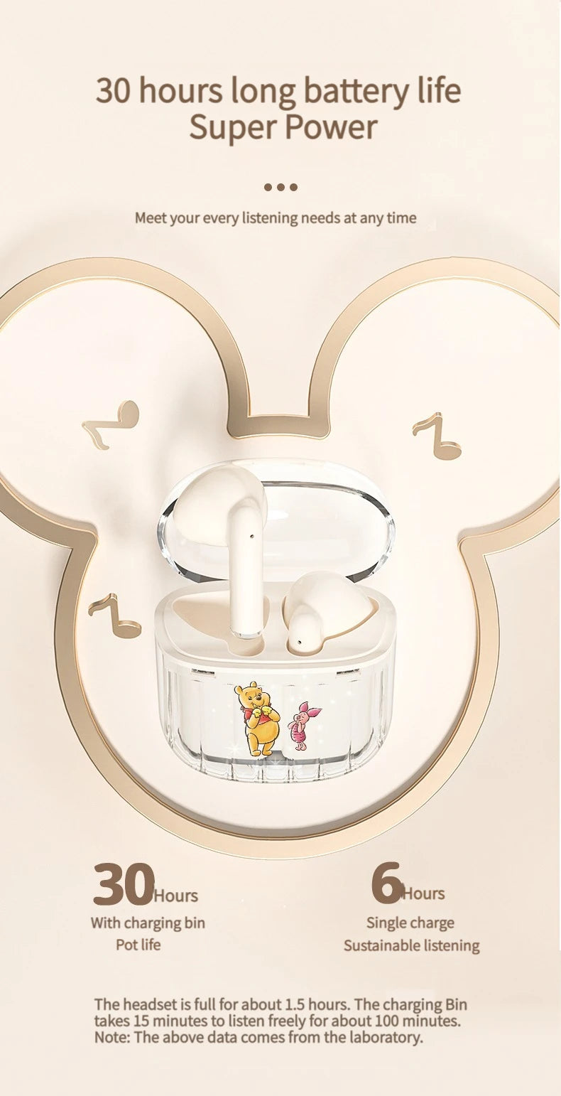 Nuovi auricolari wireless Bluetooth Lilo & Stitch HD chiamate cuffie lunga durata