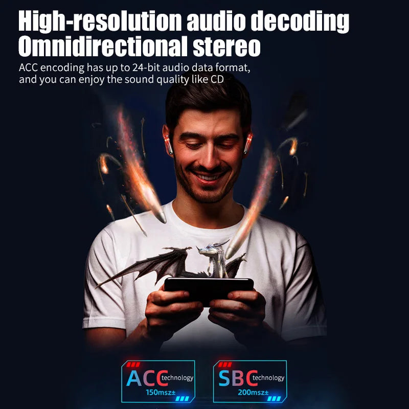 Nuovo Auricolare Bluetooth Wireless Gamer LED Digitale DIsplay Auricolari Con Microfono Cuffie Wireless Stereo HIFI Auricolare Bluetooth