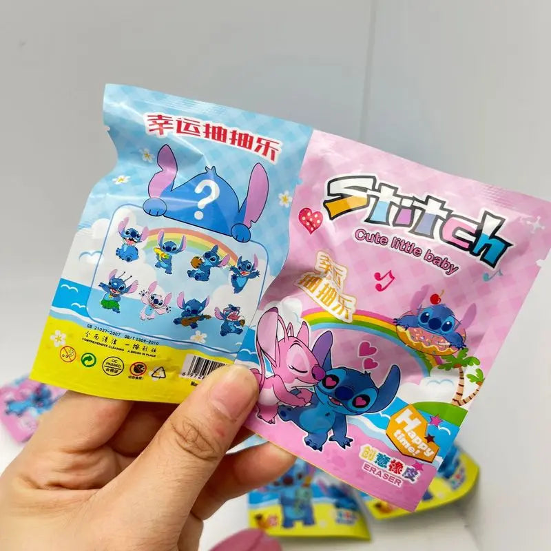 Gomma da cancellare Stitch 32pz Disney - Cancelleria per studenti Cartone animato 3d Sacchetto cieco