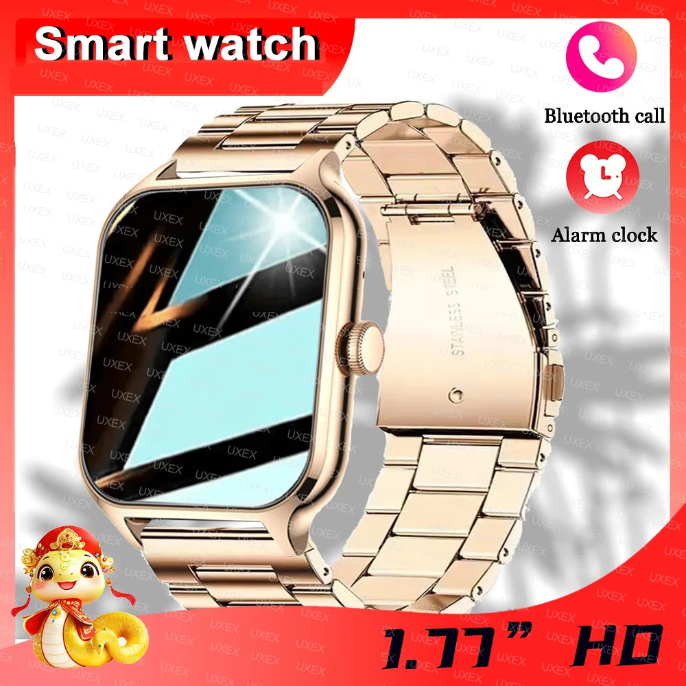 Smartwatch Business Pro Uomo 1.77 Pollici - Touch Screen (Chiamate, Bluetooth, Monitoraggio Salute, Foto Personalizzata) - 2025 Nuovo