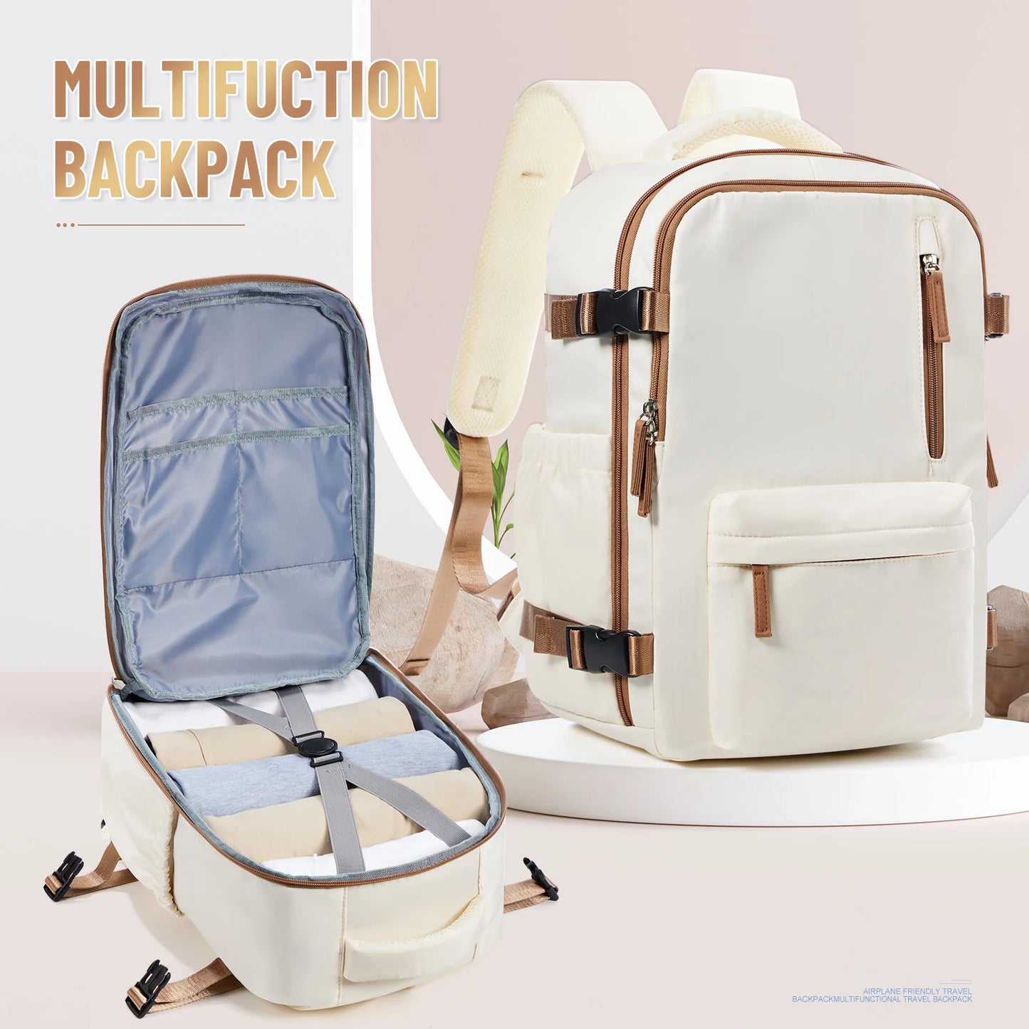 Zaino da viaggio per cabina aerea 40x30x20, zaino da cabina per bagagli a mano  40x30x20, bagagli a mano per uomini e donne, borse per laptop da 15,6 pollici