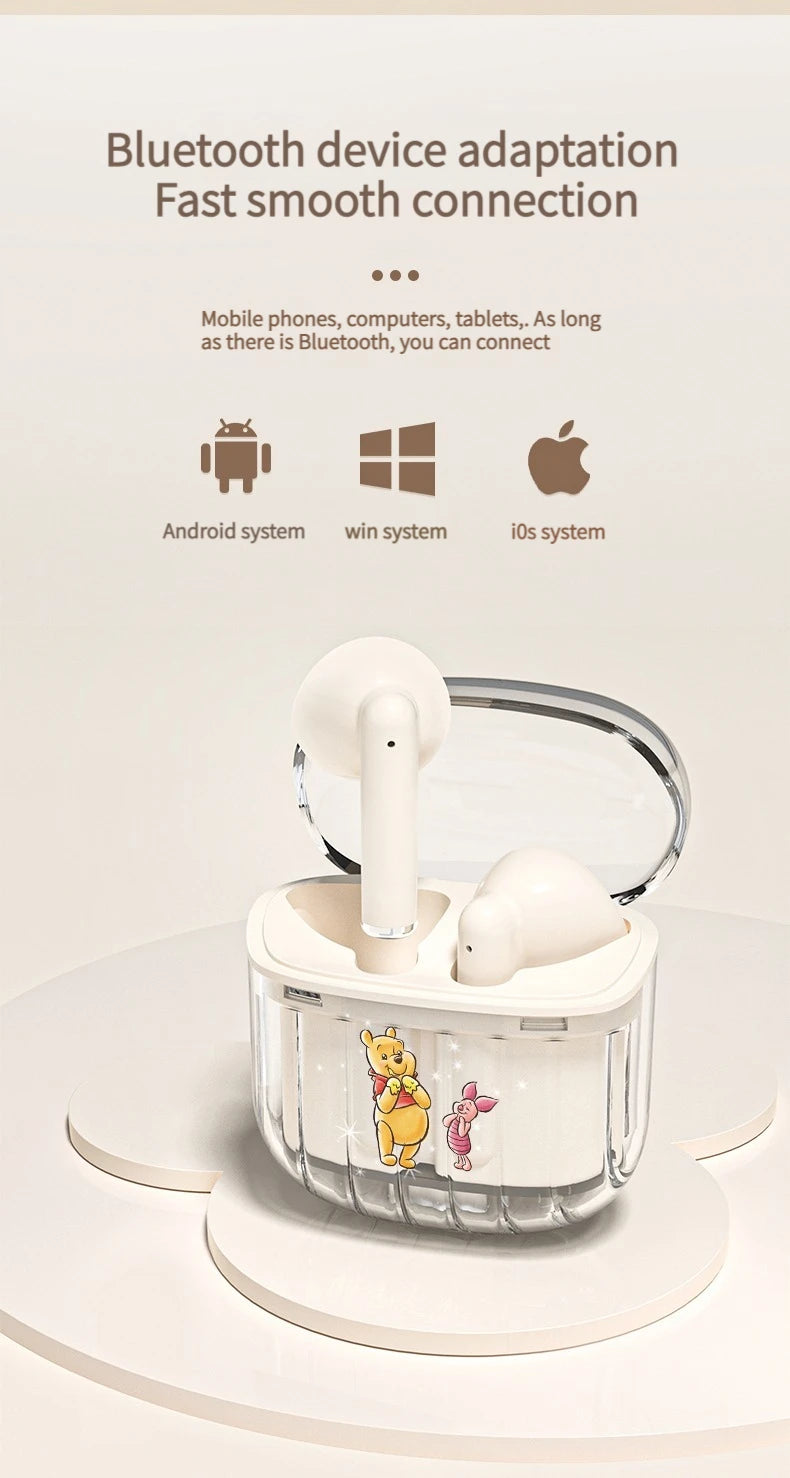 Nuovi auricolari wireless Bluetooth Lilo & Stitch HD chiamate cuffie lunga durata