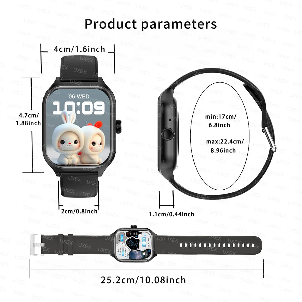 Smartwatch Business Pro Uomo 1.77 Pollici - Touch Screen (Chiamate, Bluetooth, Monitoraggio Salute, Foto Personalizzata) - 2025 Nuovo