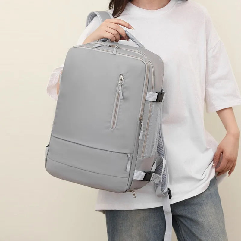 Zaino da viaggio, grande capacità e impermeabile con cintura per bagagli e porta di ricarica USB