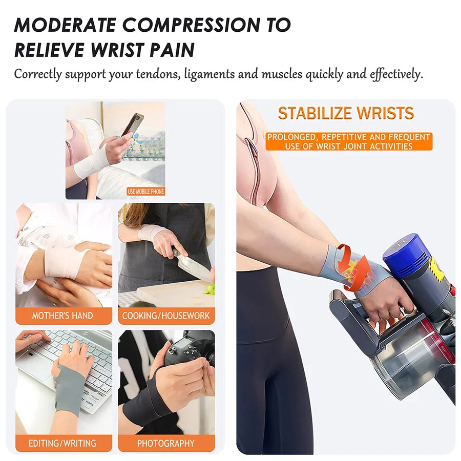 1 pezzo di protezione per il polso elastica ultrasottile, leggera, traspirante e anti-distorsione, adatta per coloro che svolgono sport e fitness e anche per coloro che soffrono di dolori ai polsi.